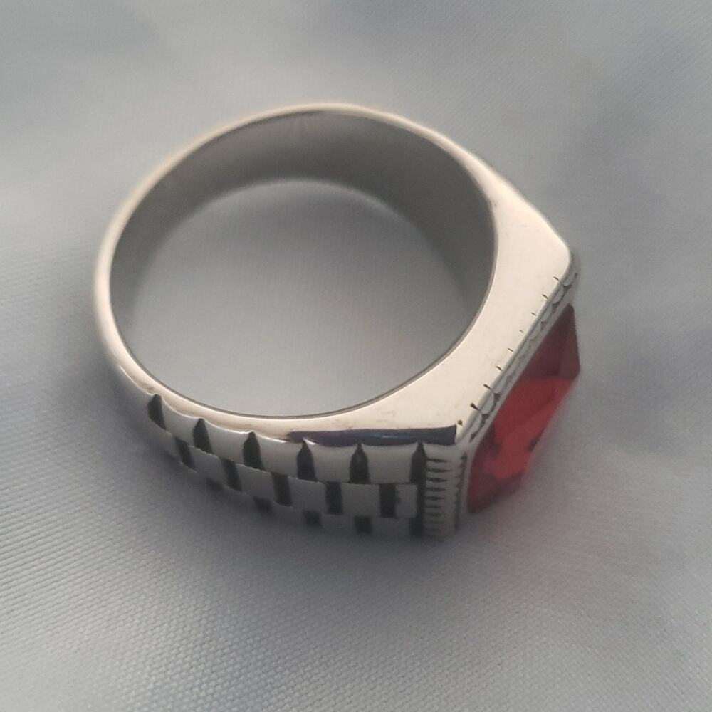 Red Handmade Men's Ring Size 10.5 NWT